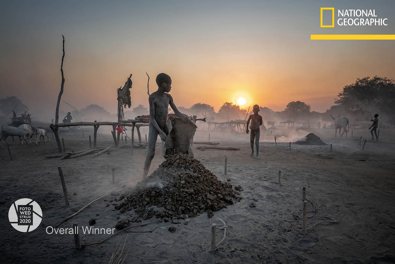 Mundari cattle camp in South Sudan