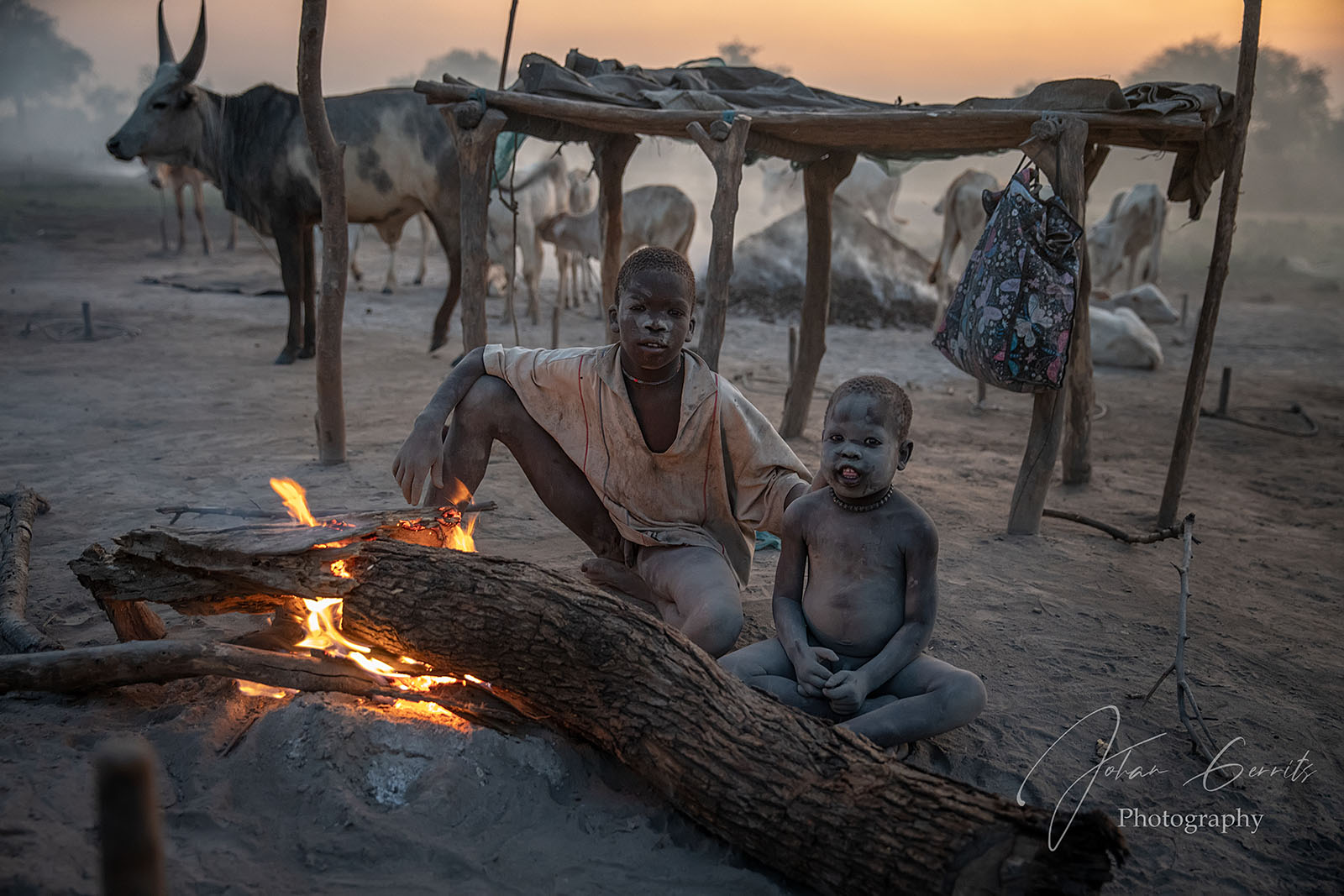 Mundari cattle camp in South Sudan
