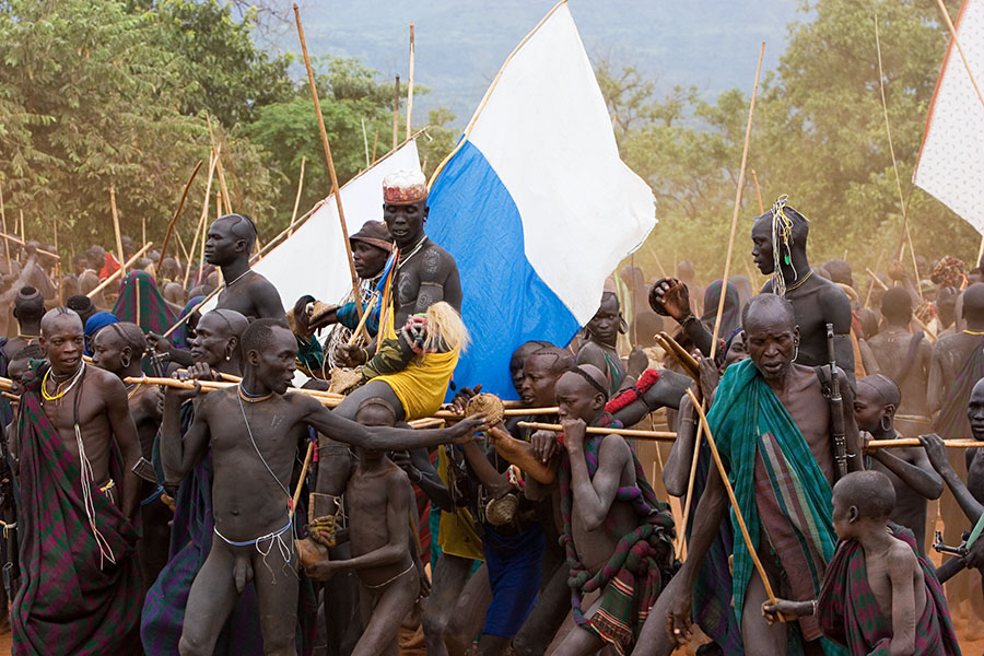 116 A group winners of the donga stick fighting | South Ethiopia.